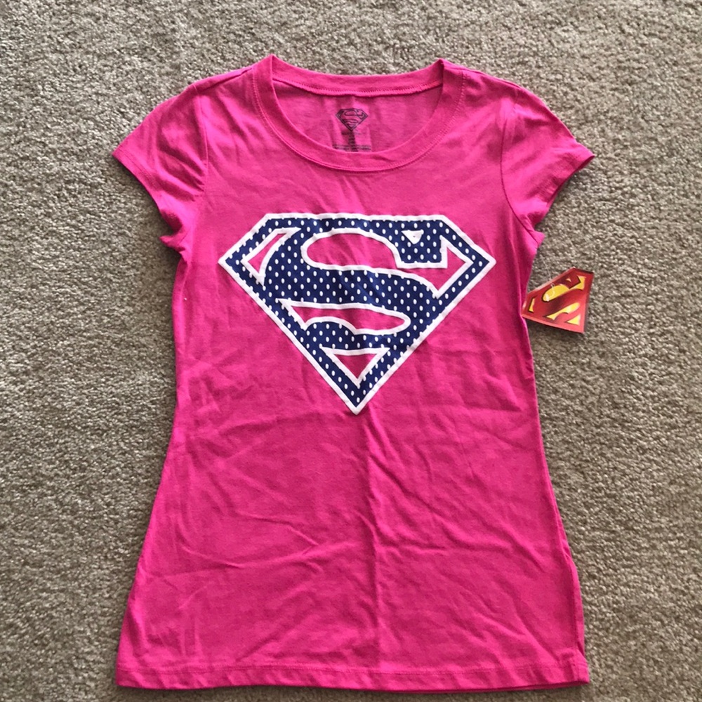 Pink Superman t-shirt